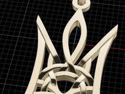 Ukrainian Trident 3D print model 11