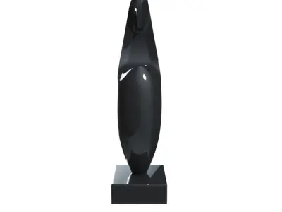 model sculpture 2 shark 3D model