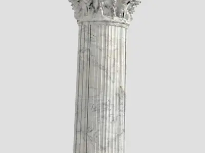 Corinthian Column Low-poly 3D model