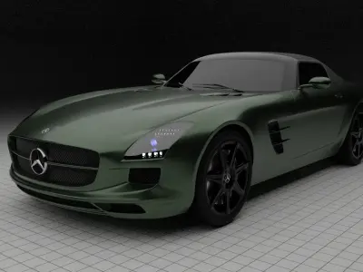 Mercedes SLS AMG conertible roadster 3D model