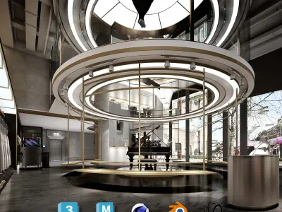 Beauty Salon 3D Scene Collection Low-poly 3D model