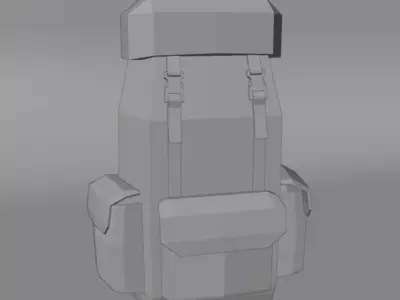 BackPack LowPoly - 001 Low-poly 3D model