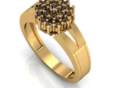 daimond ring Free 3D print model buy