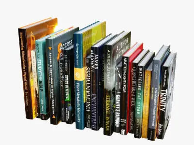 Books stack of Low-poly 3D model