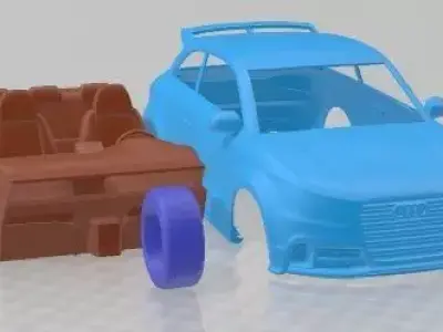 Audi A1 Quattro 2013 Printable Car  3D print model