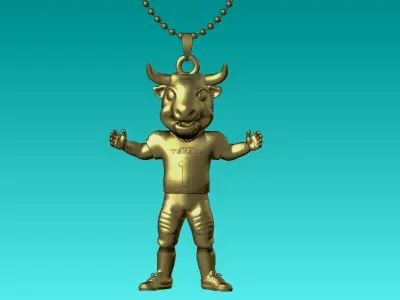 NFL - Necklaces HOUSTON TEXANS FB - Hanging Figurine - 3D print 3D print model