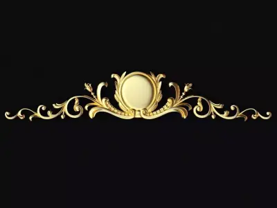 Central decor ornament for furniture 3D model 567