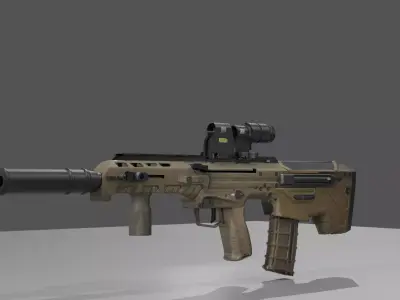MDR Rifle  Low-poly 3D model