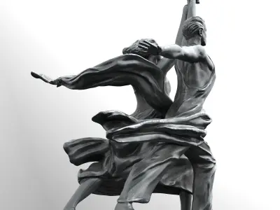 Worker and Kolkhoz Woman 3D model