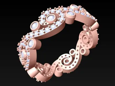 Diamond Ring - Womens Rings - N382933 3D print model