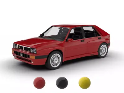 Lancia Delta HF Integrale 16v 1989 3d model 3D model