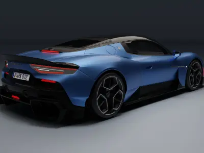 Maserati MC20 Modified Supercar Low-poly 3D model