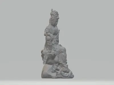 Guanyin Bodhisattva Buddha Statue  3D print model get
