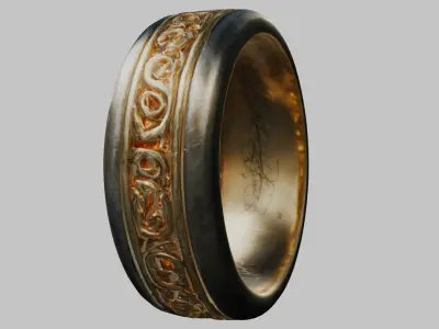 Elegant Ring 3D Model Low-poly 3D model