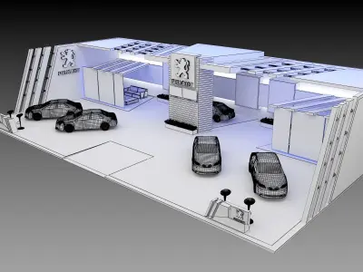 Booth Exhibition Stand a362 3D model