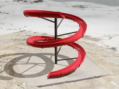 Water Slide  Low-poly 3D model