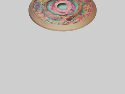Floral wall art model 3D model
