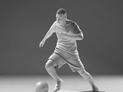 Footballer 05 Footstrike 06 Stl 3D print model