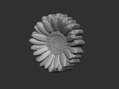 flower cnc model 5  3D print model
