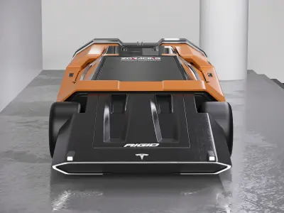 Tesla MX Concept Car Low-poly 3D model