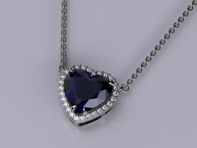 Pendant Heart Style 09 3D print model