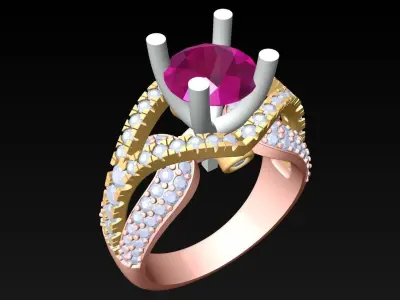 Diamond Ring - Womens Rings - N311249 3D print model