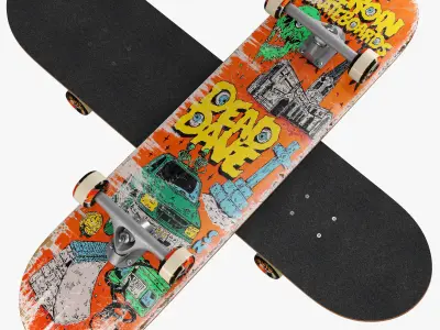 decorative set orange 3D model