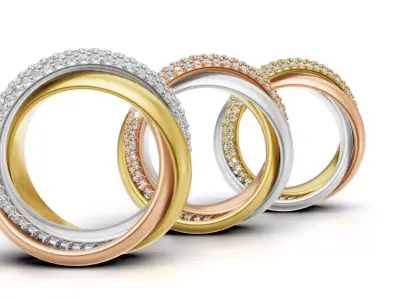 Trinity Ring Large Model Semi Paved 3D print model