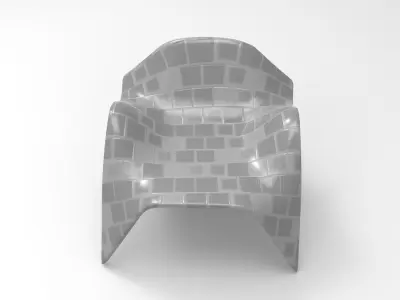 Okina Chair Low-poly 3D model