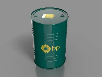 Realistic BP Barrel 3D Model Low-poly 3D model