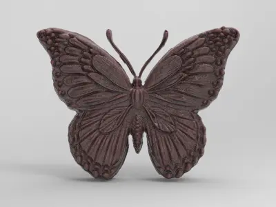 butterfly cnc baserelife  3D print model