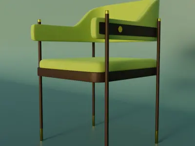 modern dining Chair Free 3D model
