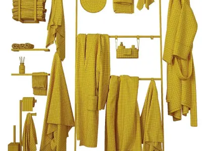 Decorative bathroom set 202 3D model