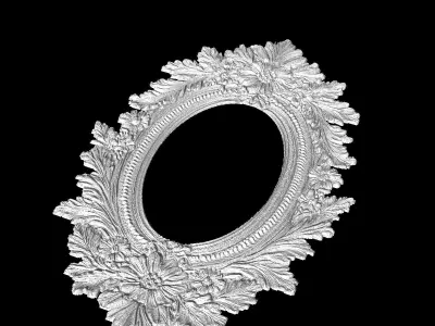 Classic 3D Floral Frame Sculpture 3D print model