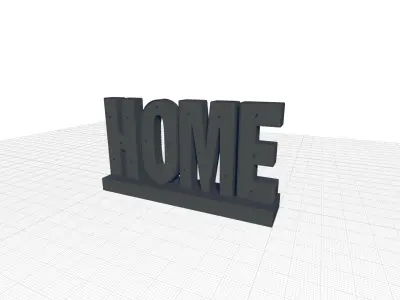 Gray Nenad Home Table Top Letter Blocks 3D model