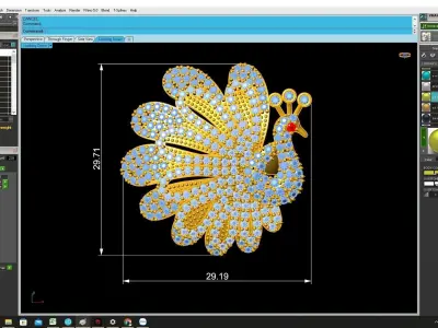 Luxury Peacock Ring for Women Jewelry 3D Model 4284 3D print model