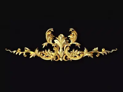 Central decor ornament for furniture 3D model 824