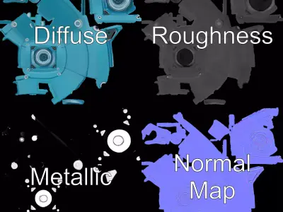 Futuristic Lens Device model pack Low-poly 3D model