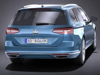 Volkswagen Passat Variant 2015 VRAY 3D model