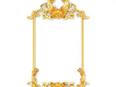 Collection stucco molding frame 3D model purchase
