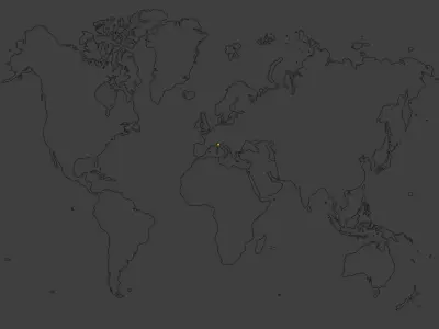 World Map Free low-poly 3D model