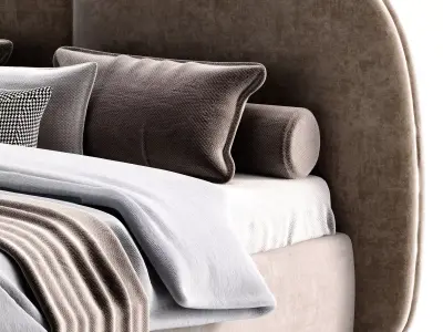 Double Bed Sofia Modern 3D model