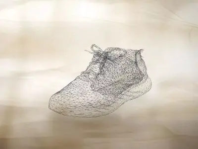 A pair of used Skechers 012 Low-poly 3D model