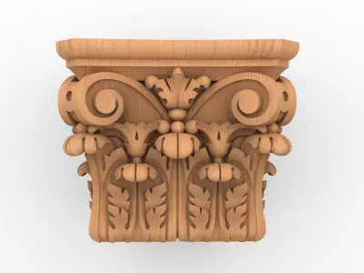 Column capital classic decorative ornament cnc 3d printing 02 3D print model
