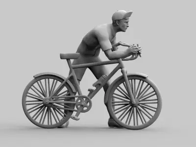 cyclist 3D print model
