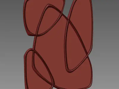 Zeta Mirror in Mayan Bronze 3D model