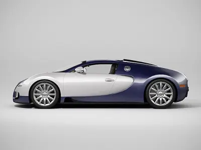 Bugatti Veyron - LowPoly Low-poly 3D model