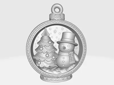 Christmas Ornament Snowman Christmas Tree Decoration  3D print model