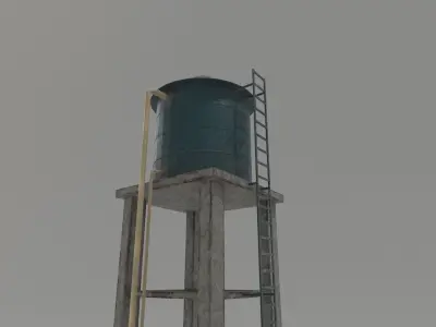 Water Tank - Low Poly Low-poly 3D model