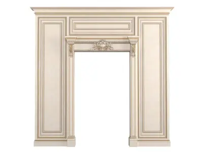 Classic Doorway Door Portal Wall Panels 3D model